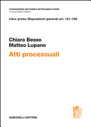 Copertina  Disposizioni generali. Art. 121-162 Degli atti processuali