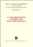 Copertina  La deliberazione assembleare non verbalizzata