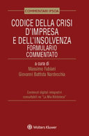 Copertina  Codice della crisi d'impresa e dell'insolvenza : formulario commentato
