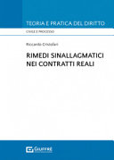 Copertina  Rimedi sinallagmatici nei contratti reali