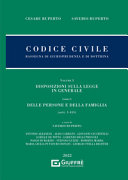 Copertina  Codice civile. Rassegna di giurisprudenza e dottrina. 1: Libri 1 : Delle persone e della famiglia : (artt. 1- 455)