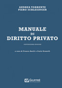 Copertina  Manuale di diritto privato