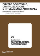 Copertina  Diritto societario, digitalizzazione e intelligenza artificiale : in ricordo di Agostino Gambino