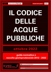 Copertina  Il nuovo codice delle acque pubbliche. Guida normativa e 
raccolta giurisprudenziale 2012 - 202