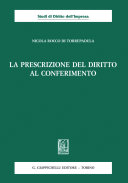 Copertina  La prescrizione del diritto al conferimento