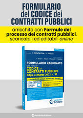 Copertina  Formulario ragionato del nuovo codice dei contratti pubblici. D. Lgs. 31 marzo 2023 n. 36